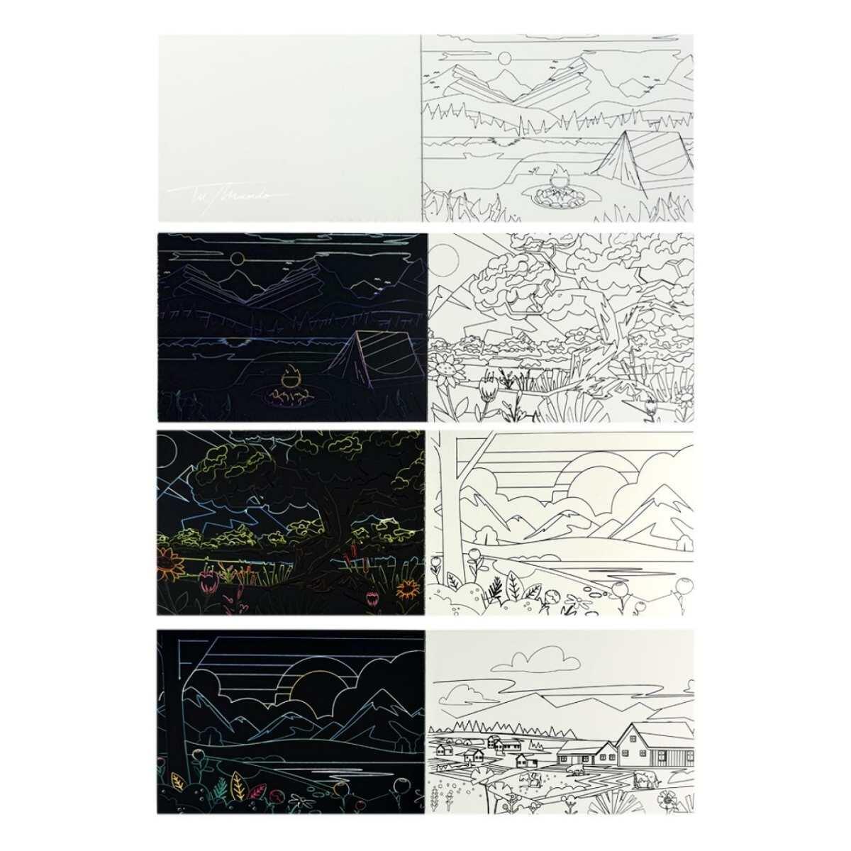 Papel Magico Paisajes - 8 hojas