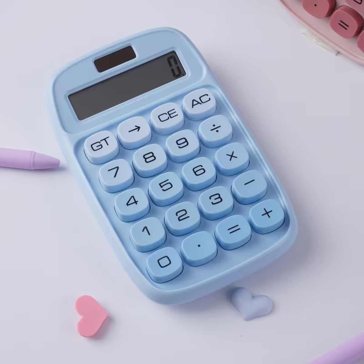 Calculadora solar y pila color pastel degrade - DS - 2820C