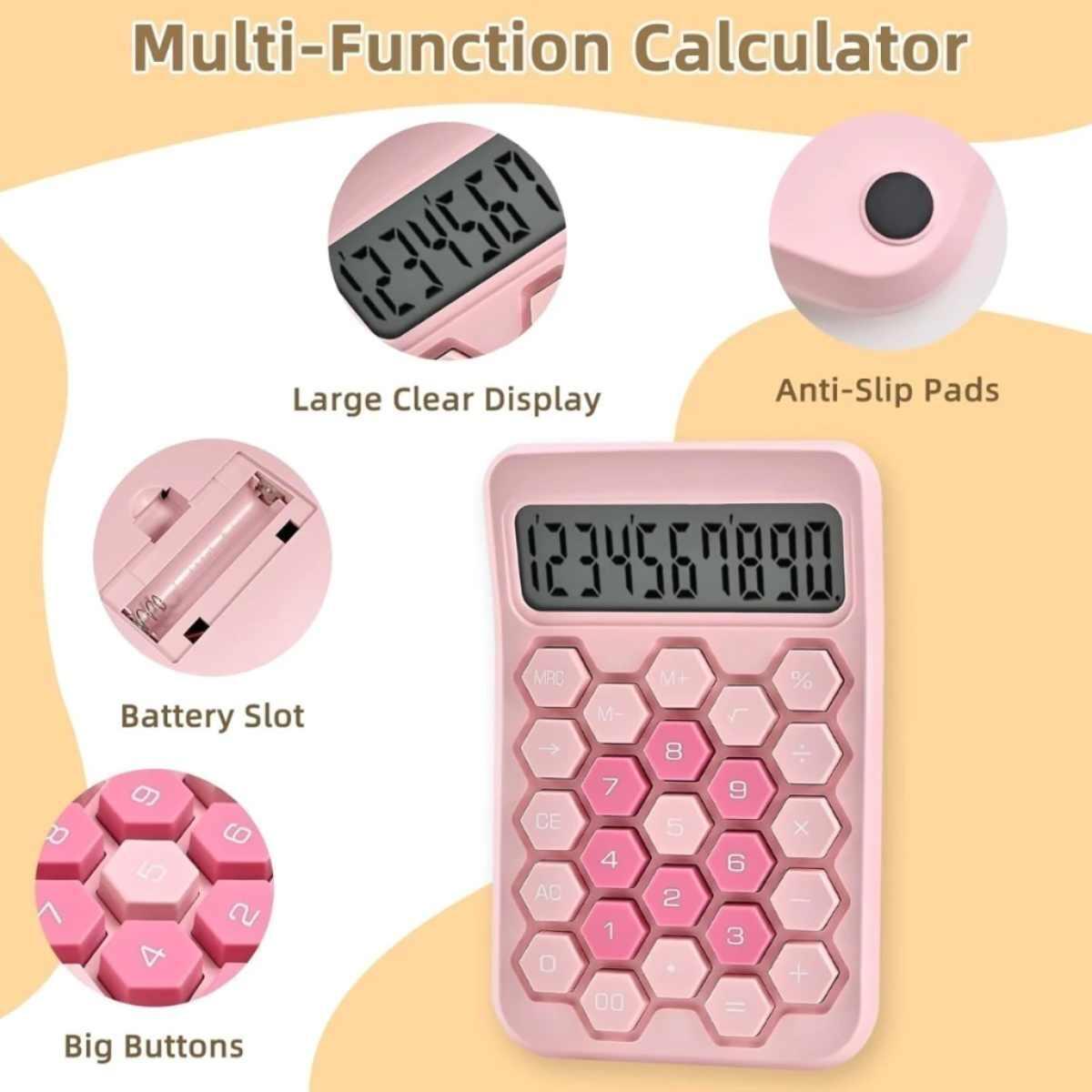 Calculadora solar y pila color pastel - Dexin BST  DX-801