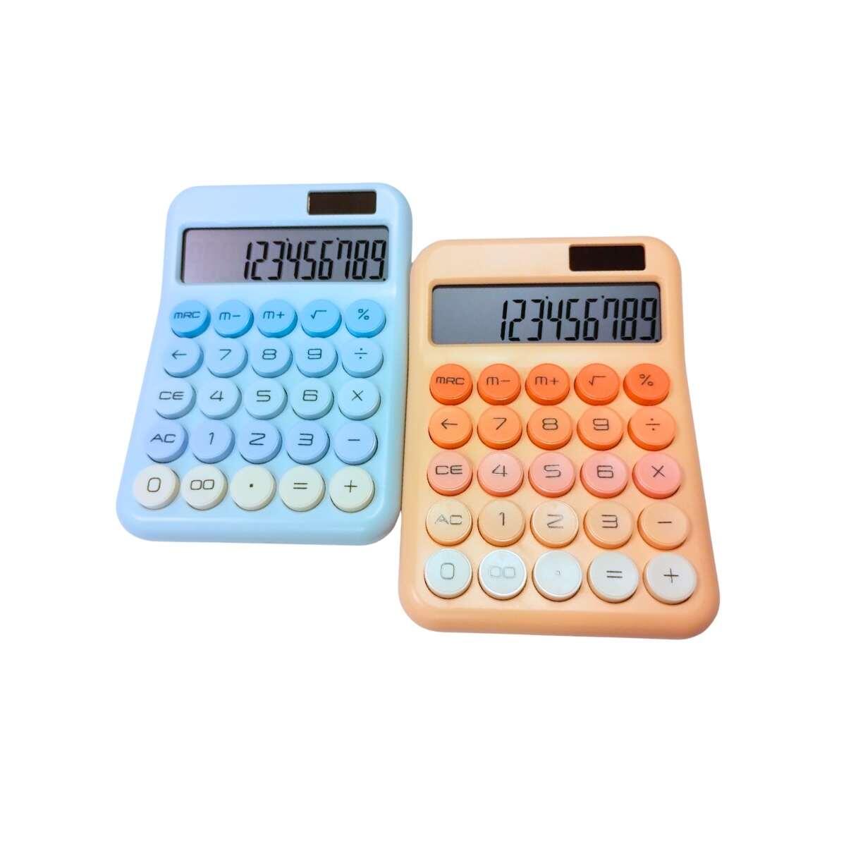 Calculadora solar y pila color pastel - OS-9190