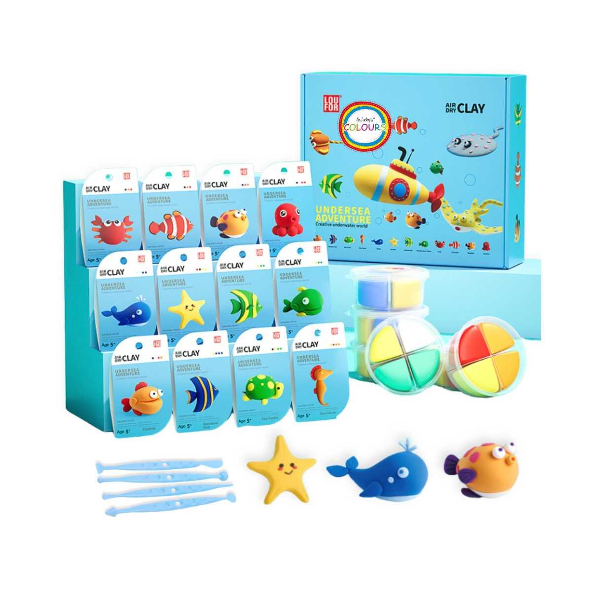 Masa Animales Marinos en pote x 4 colores