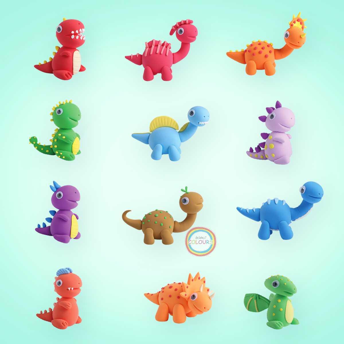 Masa Dinos en pote x 4 colores