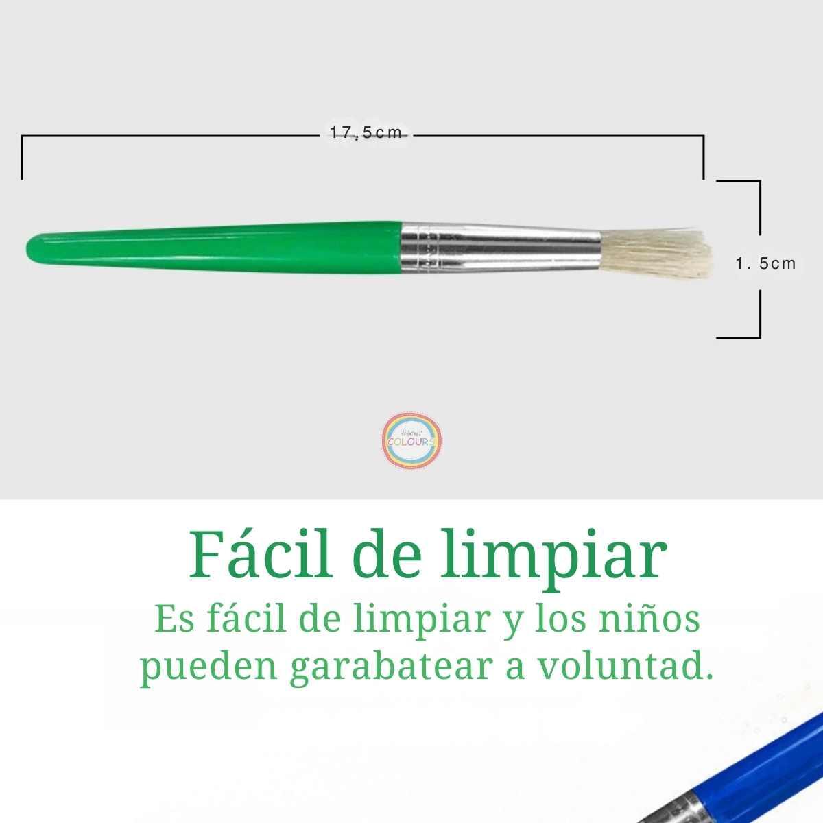 Set pinceles en brocha redondas x 4 unidades