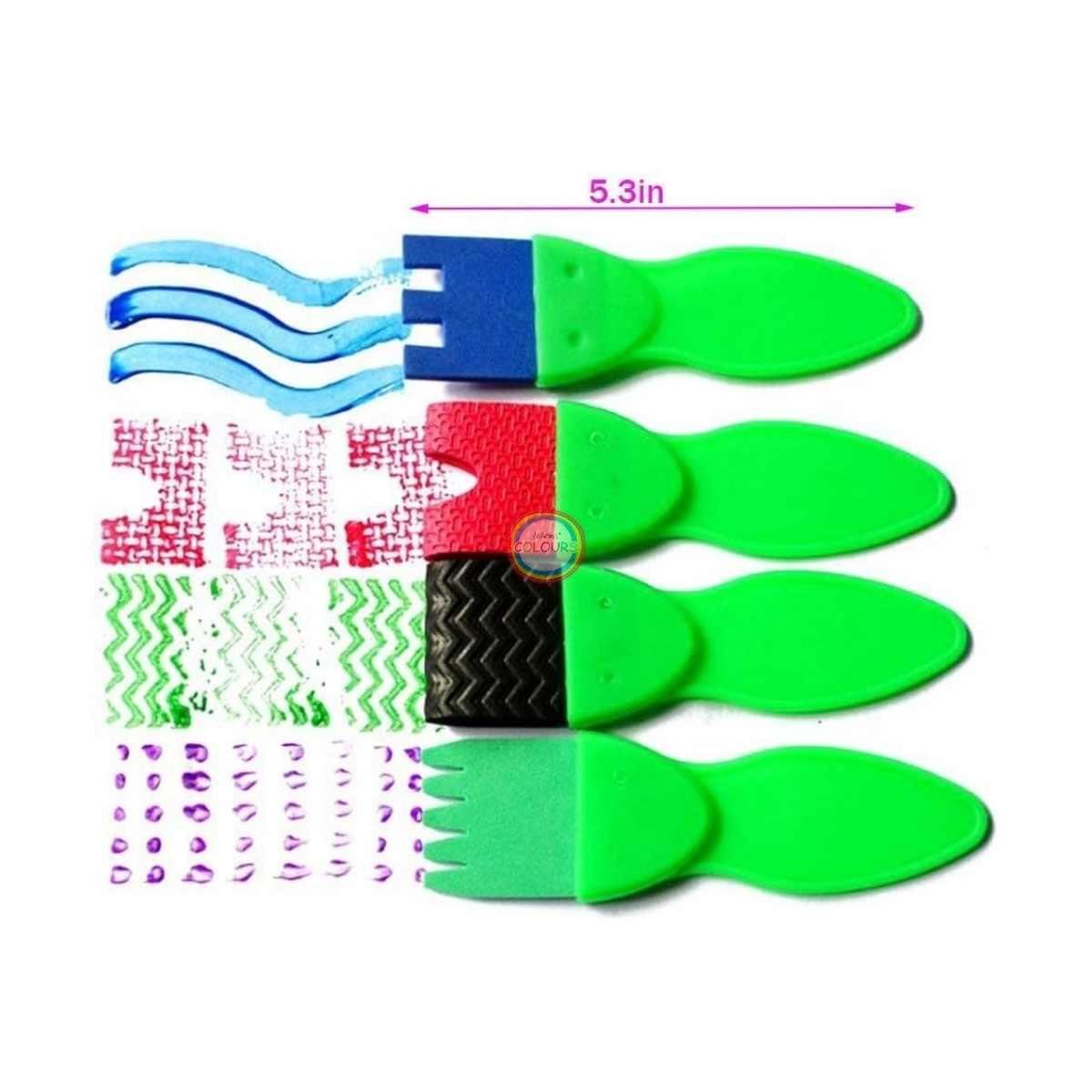 Set Artístico pinceles de goma eva x 4 unidades