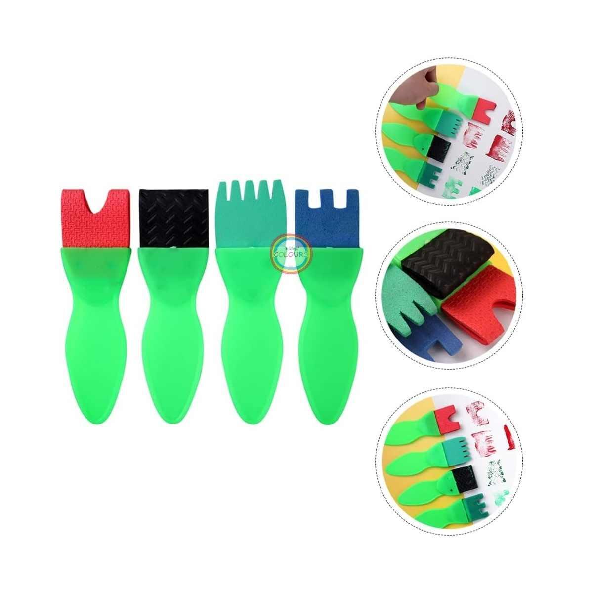 Set Artístico pinceles de goma eva x 4 unidades