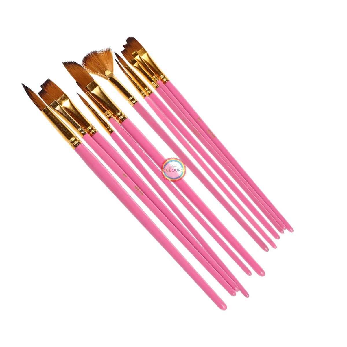 Pinceles chatos x 6 unidades