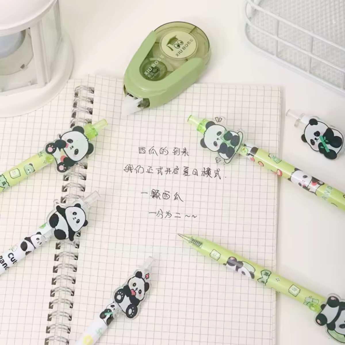 Boligrafo Panda retractil aplique chato - 0.5mm