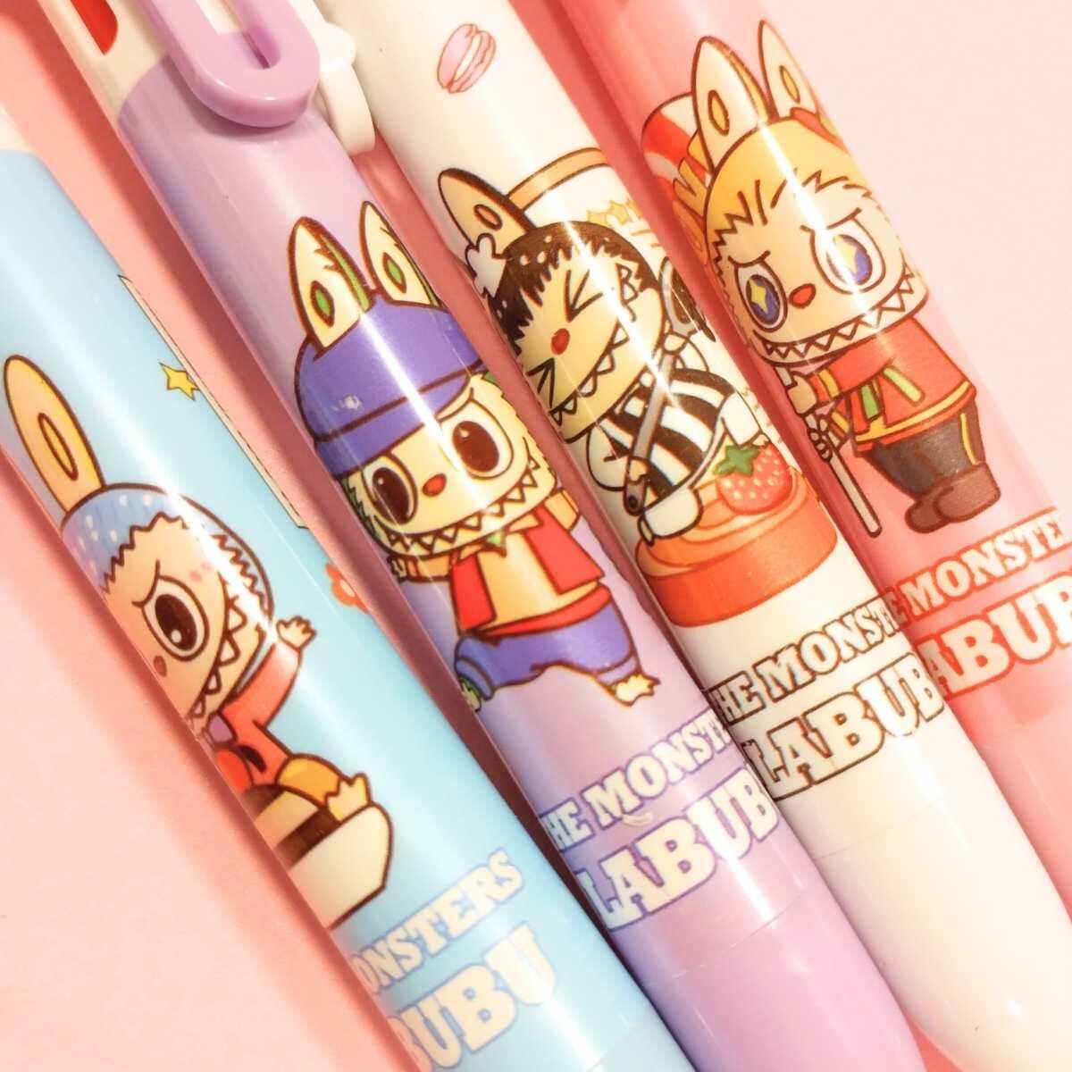 Boligrafo multi x 6 colores - Labubu c/clip