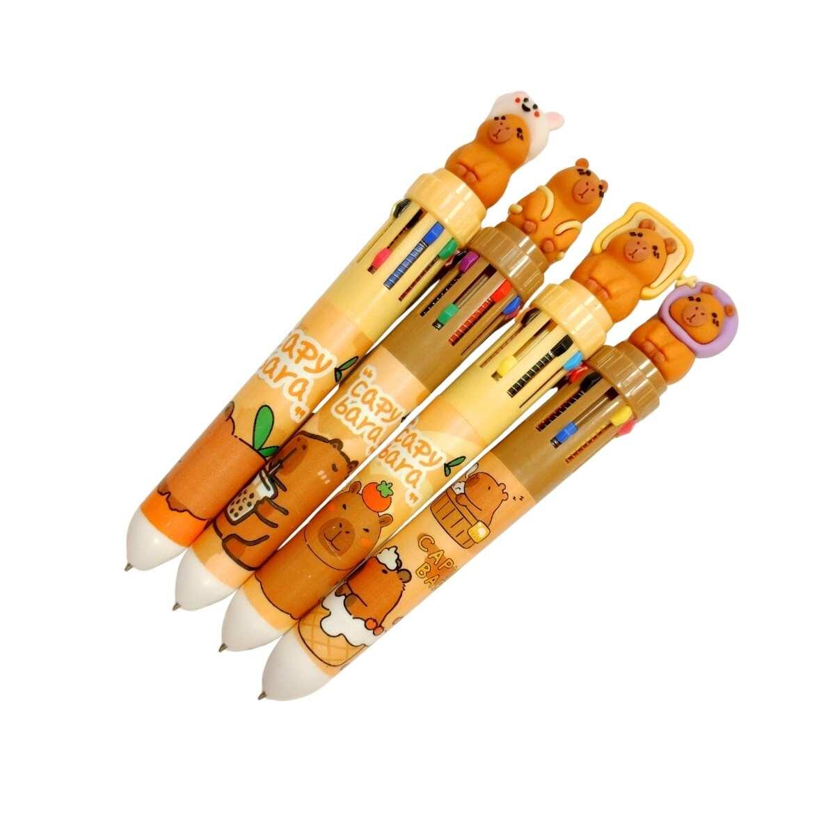Boligrafo multi x 10 colores Capybara