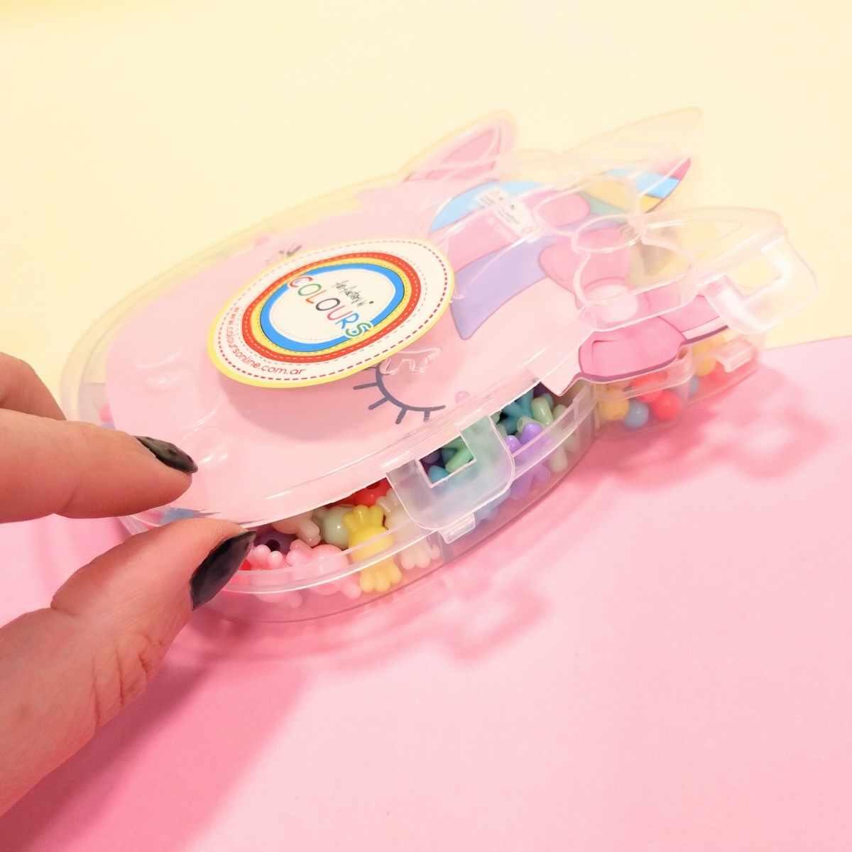 Set bijou Unicornio cabeza color pastel- 9 divisiones