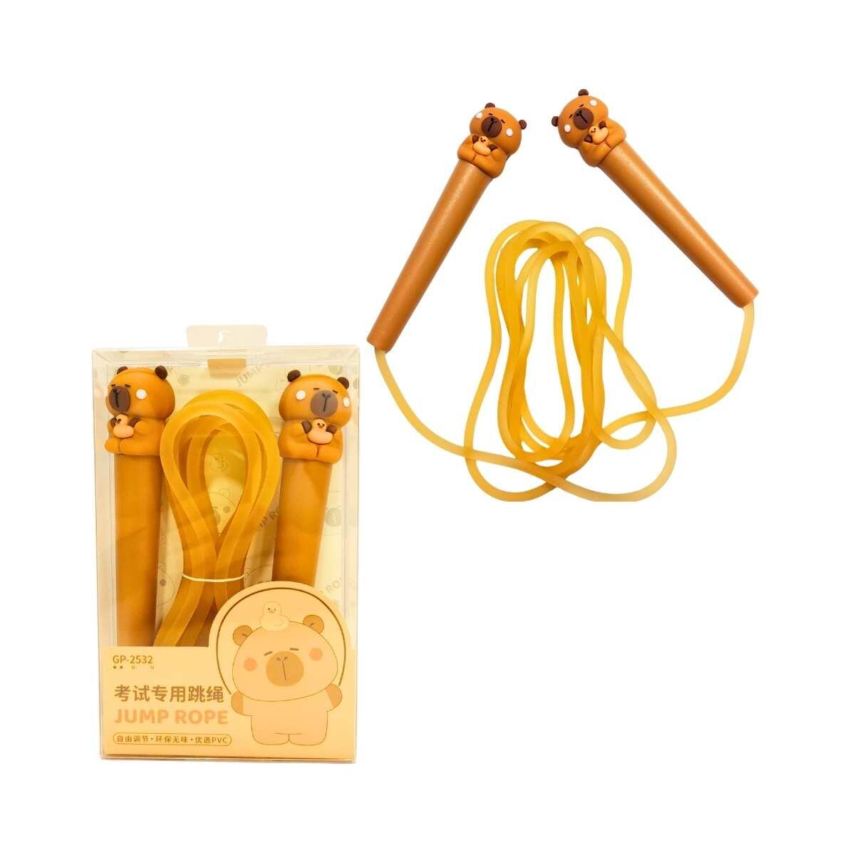 Soga para saltar de goma Capybara, ajustable en caja PVC - 2.5 metros