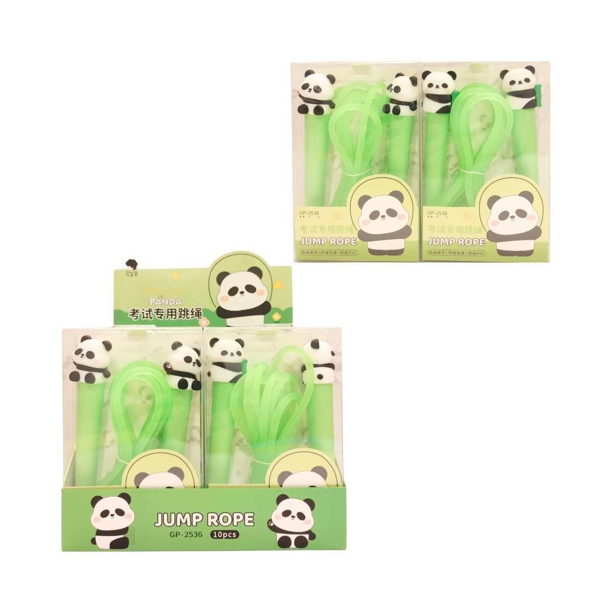 Soga para saltar de goma Panda, ajustable en caja PVC - 2.5 metros