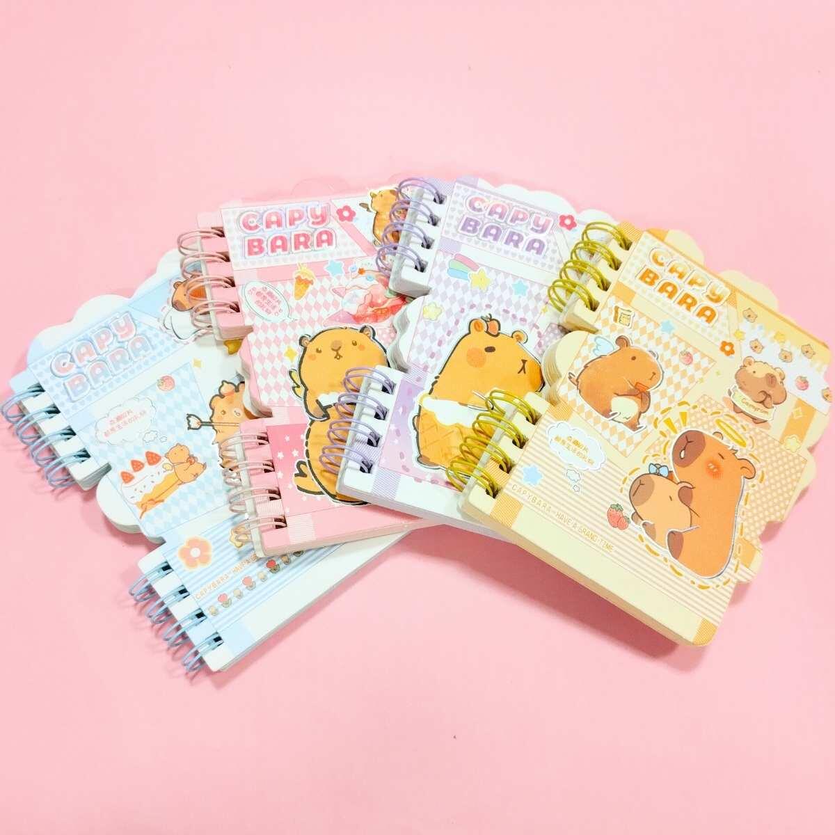 Libreta Capybara tapa dura c/espiral - 60 hojas rayadas