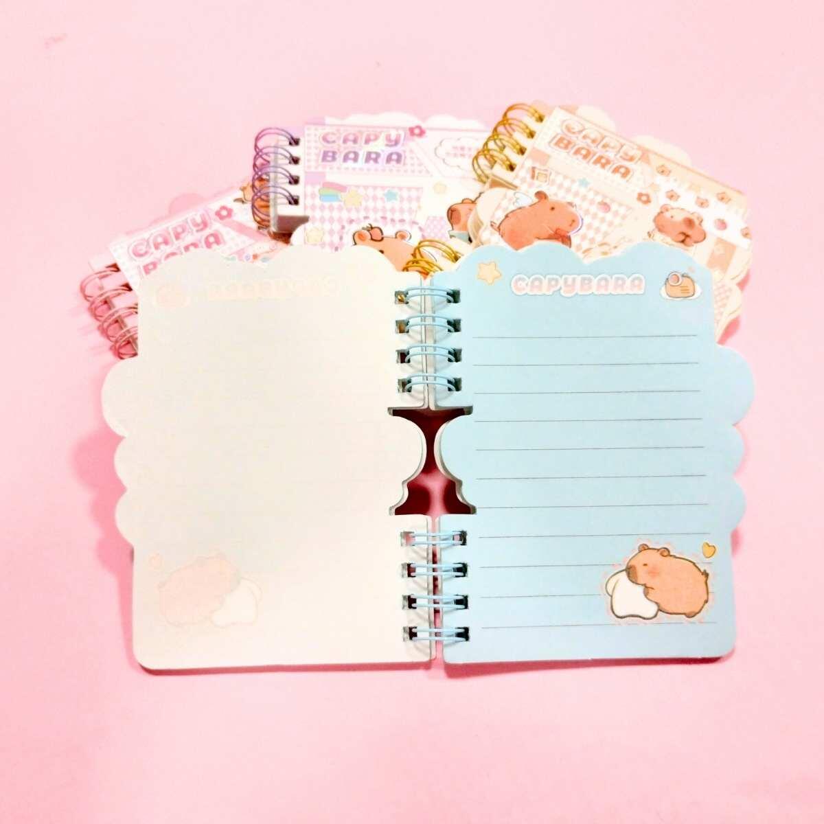 Libreta Capybara tapa dura c/espiral - 60 hojas rayadas