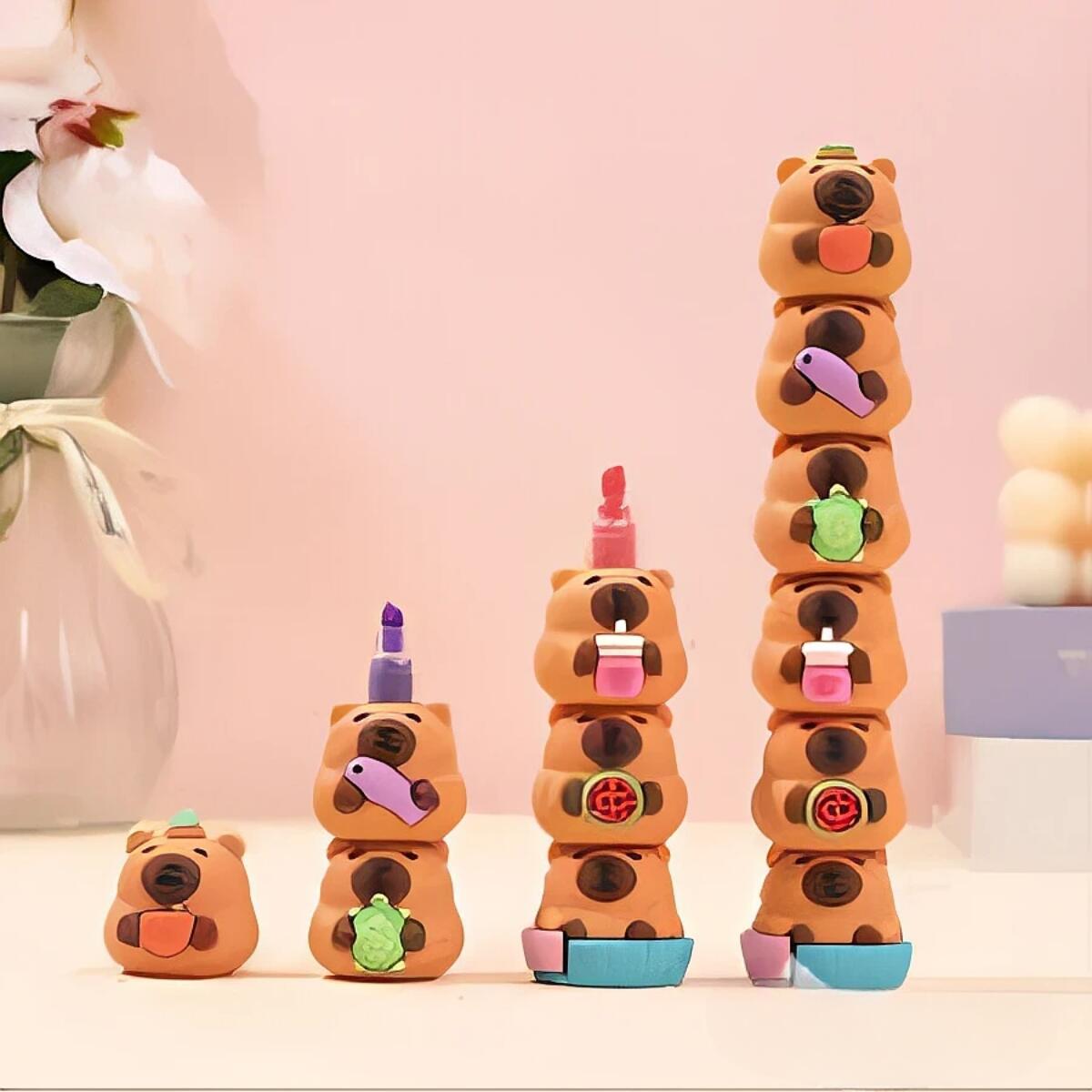Resaltador Capybara x 5 colores en caja