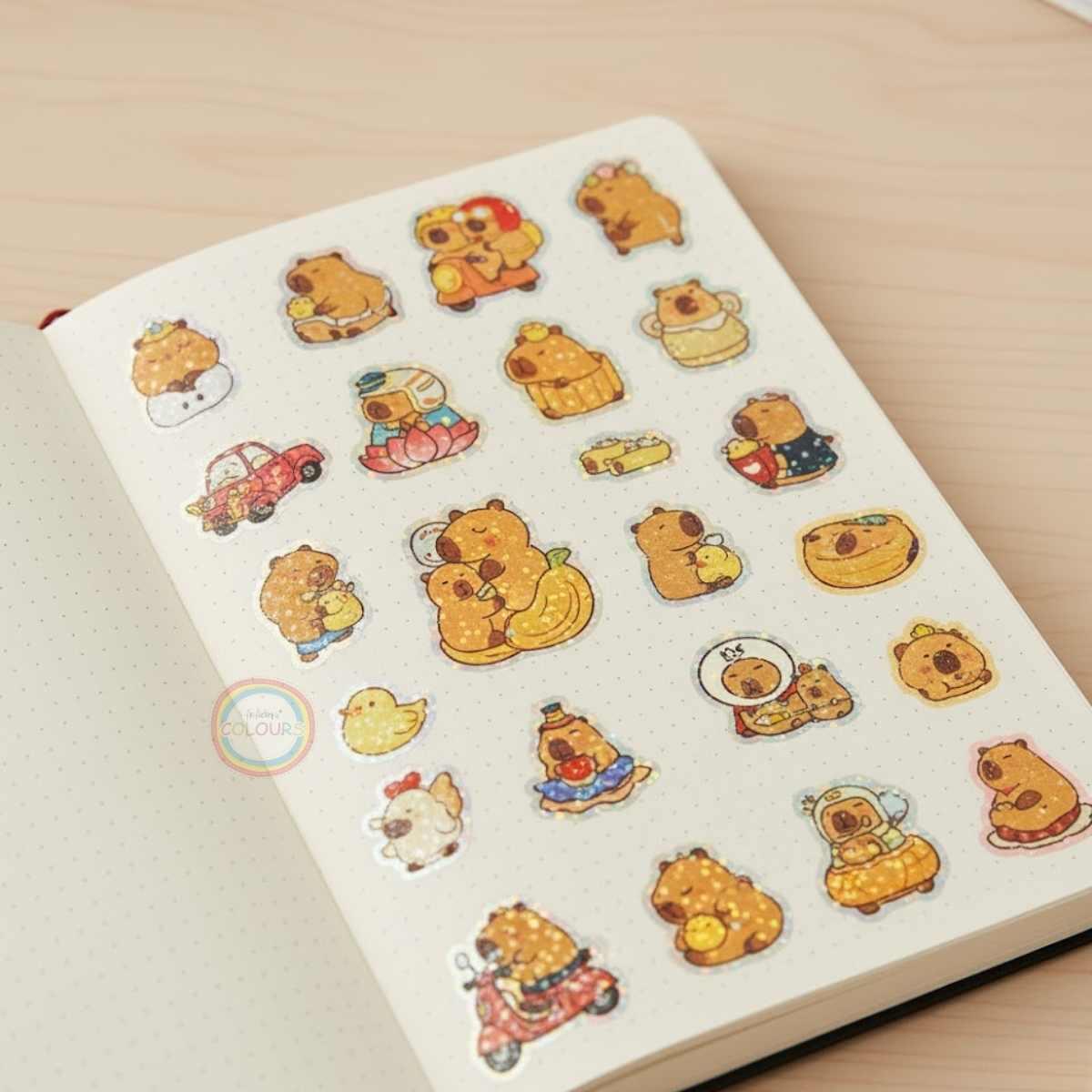 Sticker Capybara c/brillo