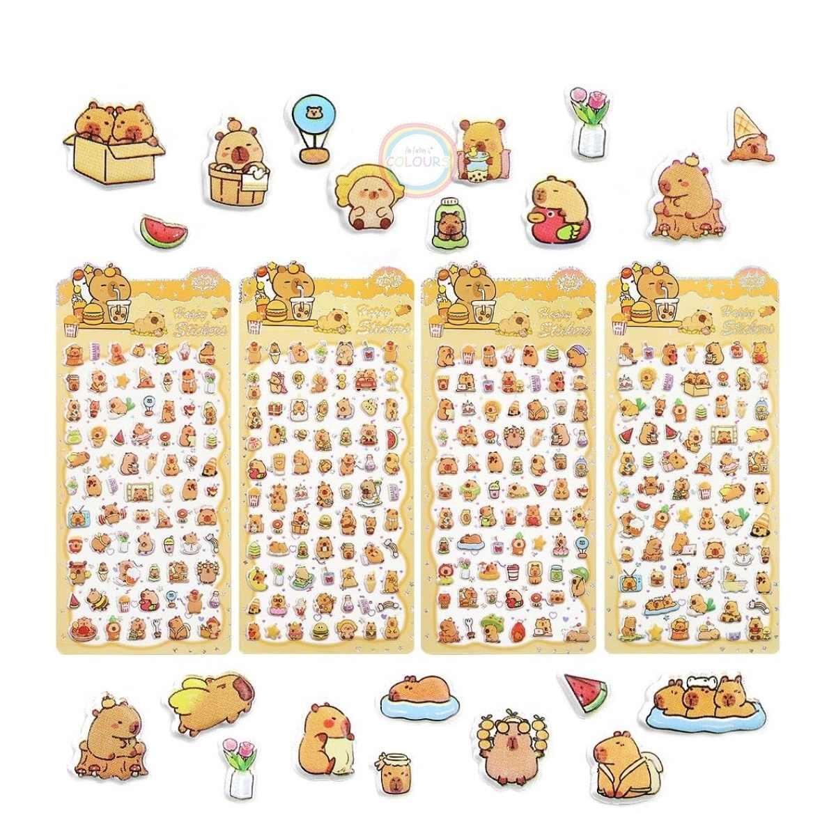 Sticker Capybara mini goma eva