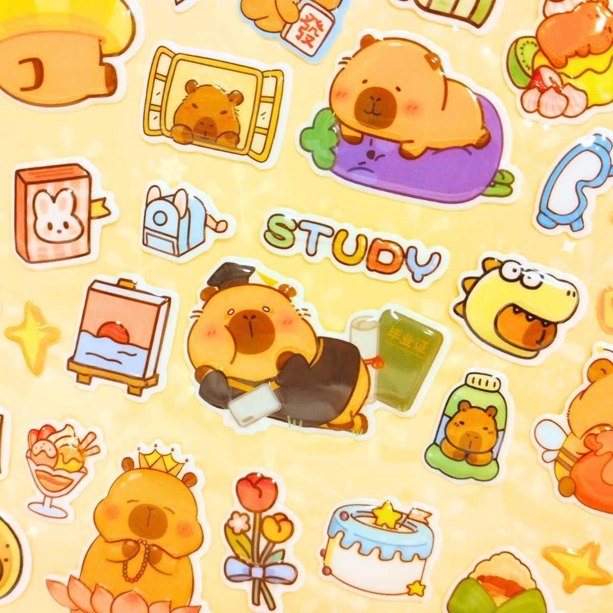 Sticker Capybara pop it 2 planchas