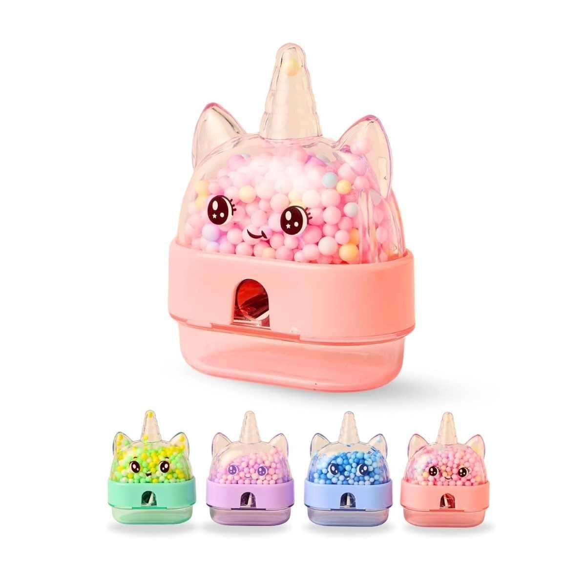 Sacapuntas Unicornio c/crunchy en frasco