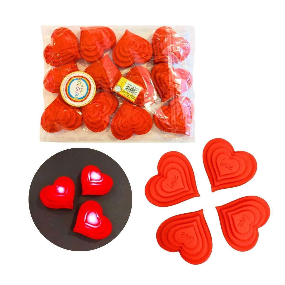 Velador Corazones 3D 