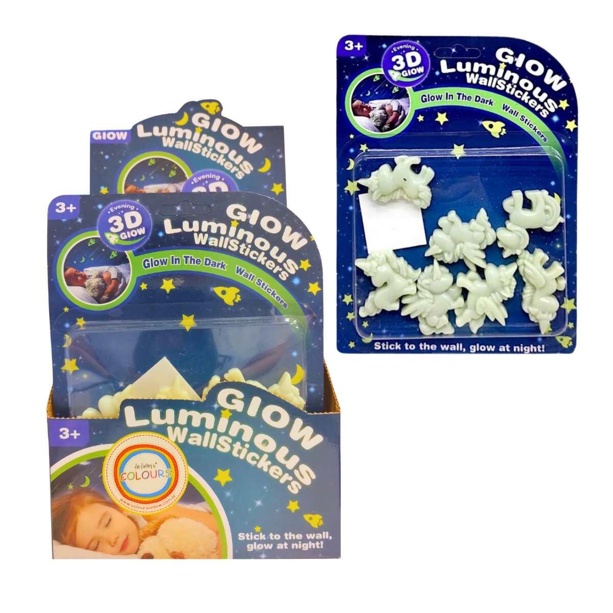 Sticker glow in the dark Unicornio 3D