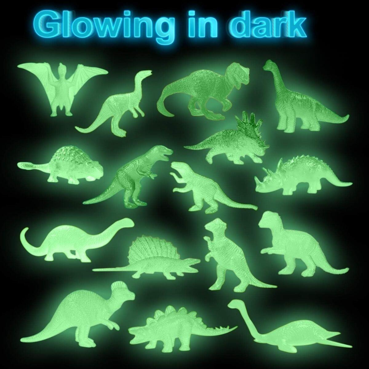 Sticker glow in the dark Dinos 3D x 6
