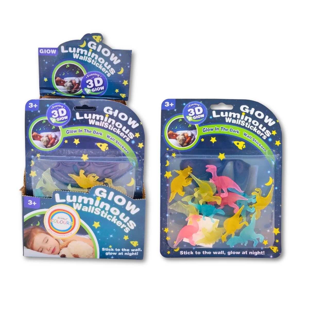 Sticker glow in the dark Dinos 3D