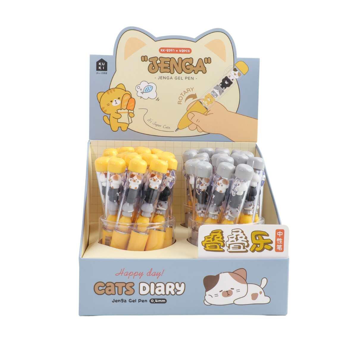 Boligrafo jenga Gatitos retractil- 0.4mm