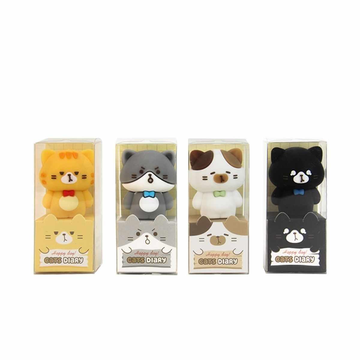 Sacapuntas y goma tinta borrable Gatitos