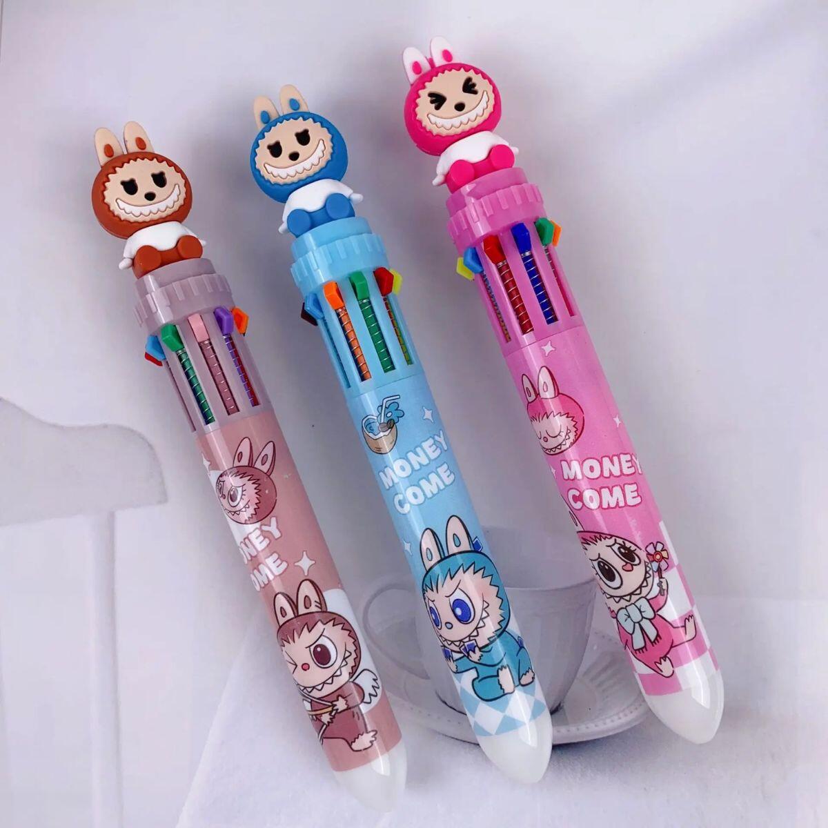 Boligrafo multi x 10 Labubu c/cuerpo estampado