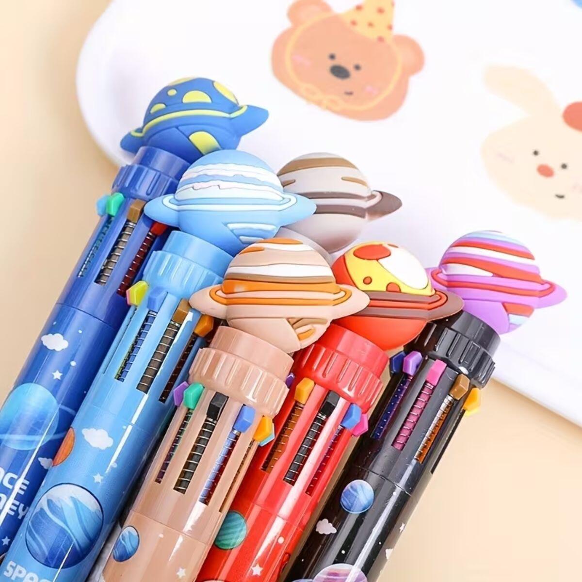 Boligrafo multi x 10 Espacial c/cuerpo estampado