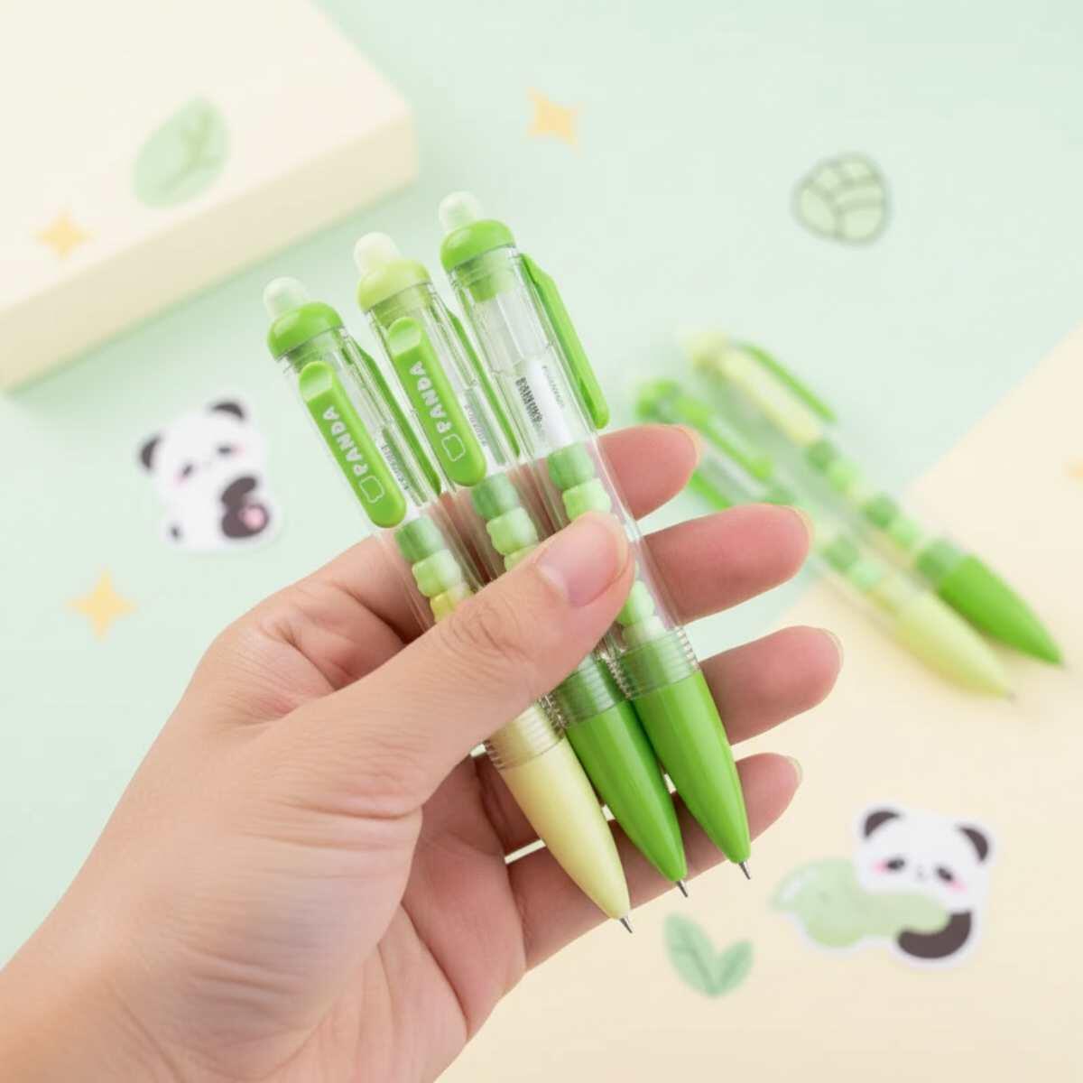 Boligrafo jenga borrable Panda retractil c/giro - 0.5 mm