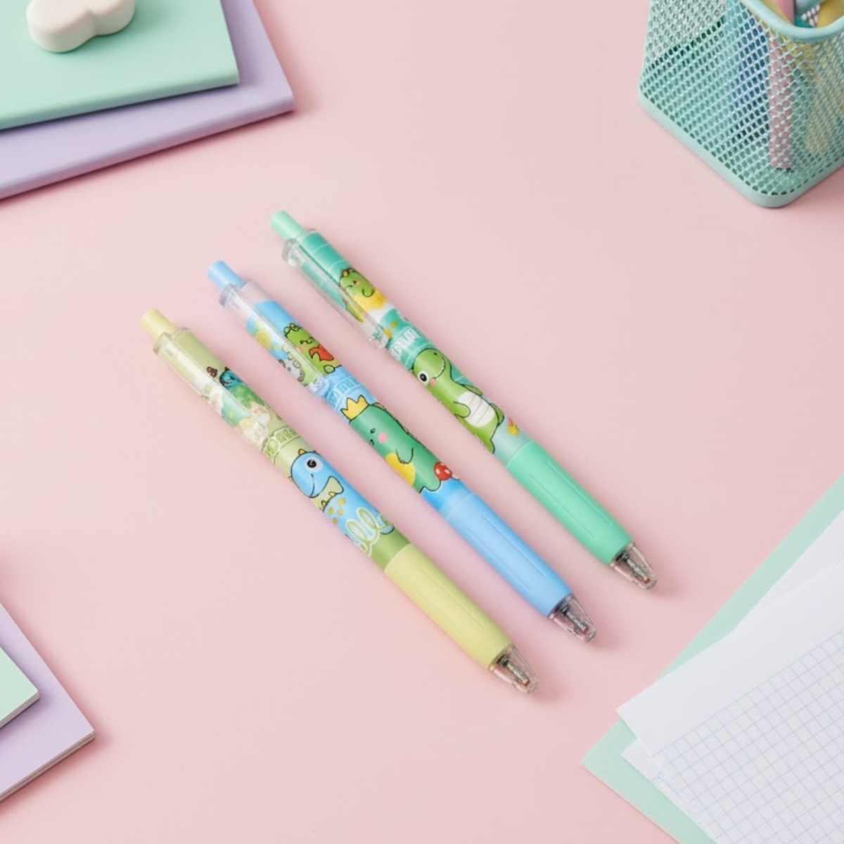 Boligrafo Dino retractil c/clip - Tinta Azul - 0.5mm