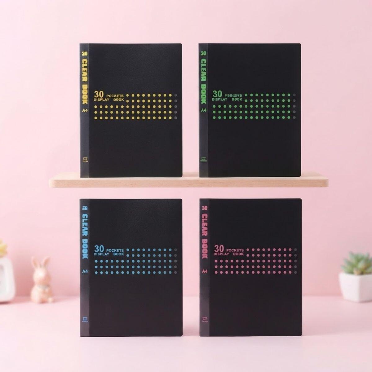 Carpeta A4 negro c/colores - 30 folios