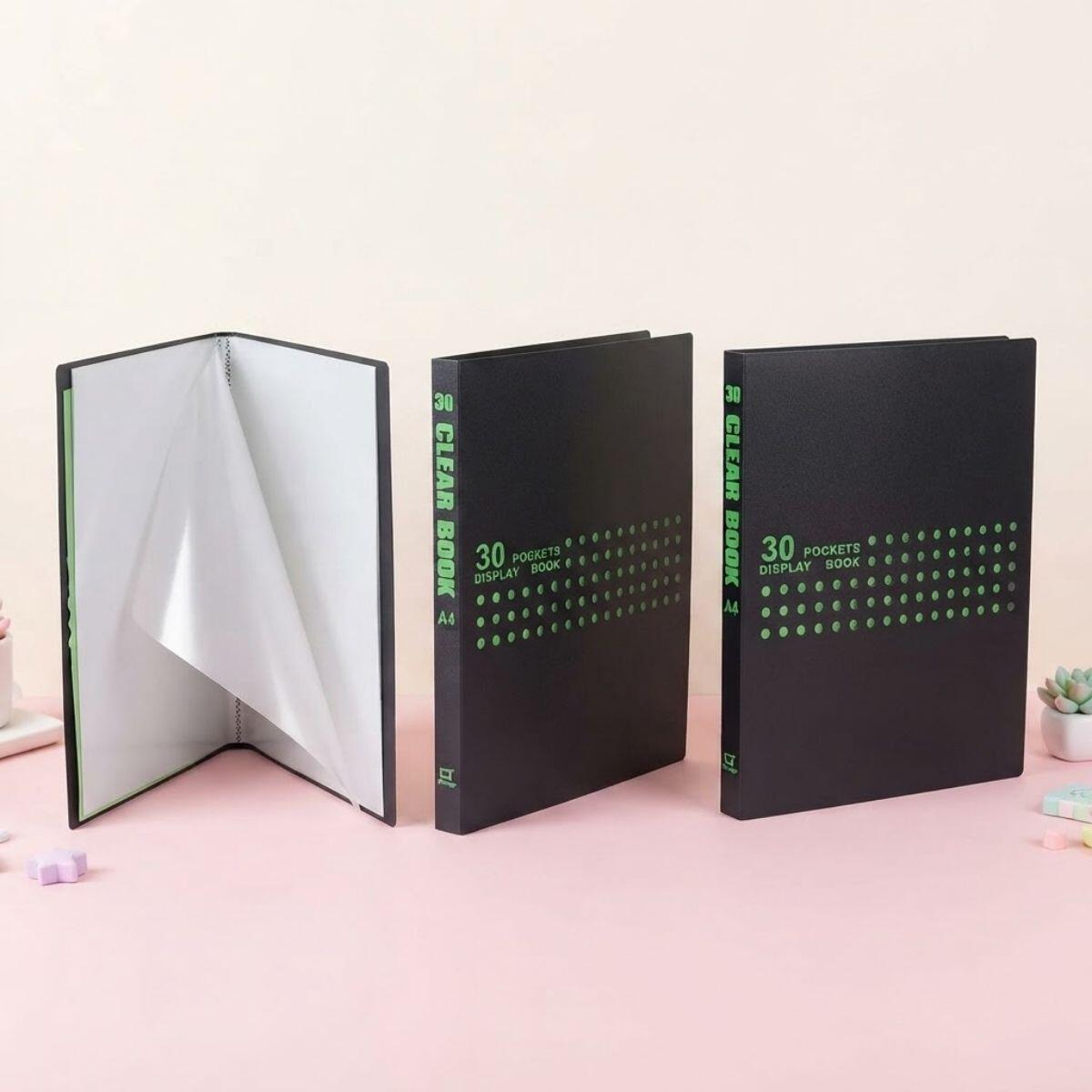 Carpeta A4 negro c/colores - 30 folios