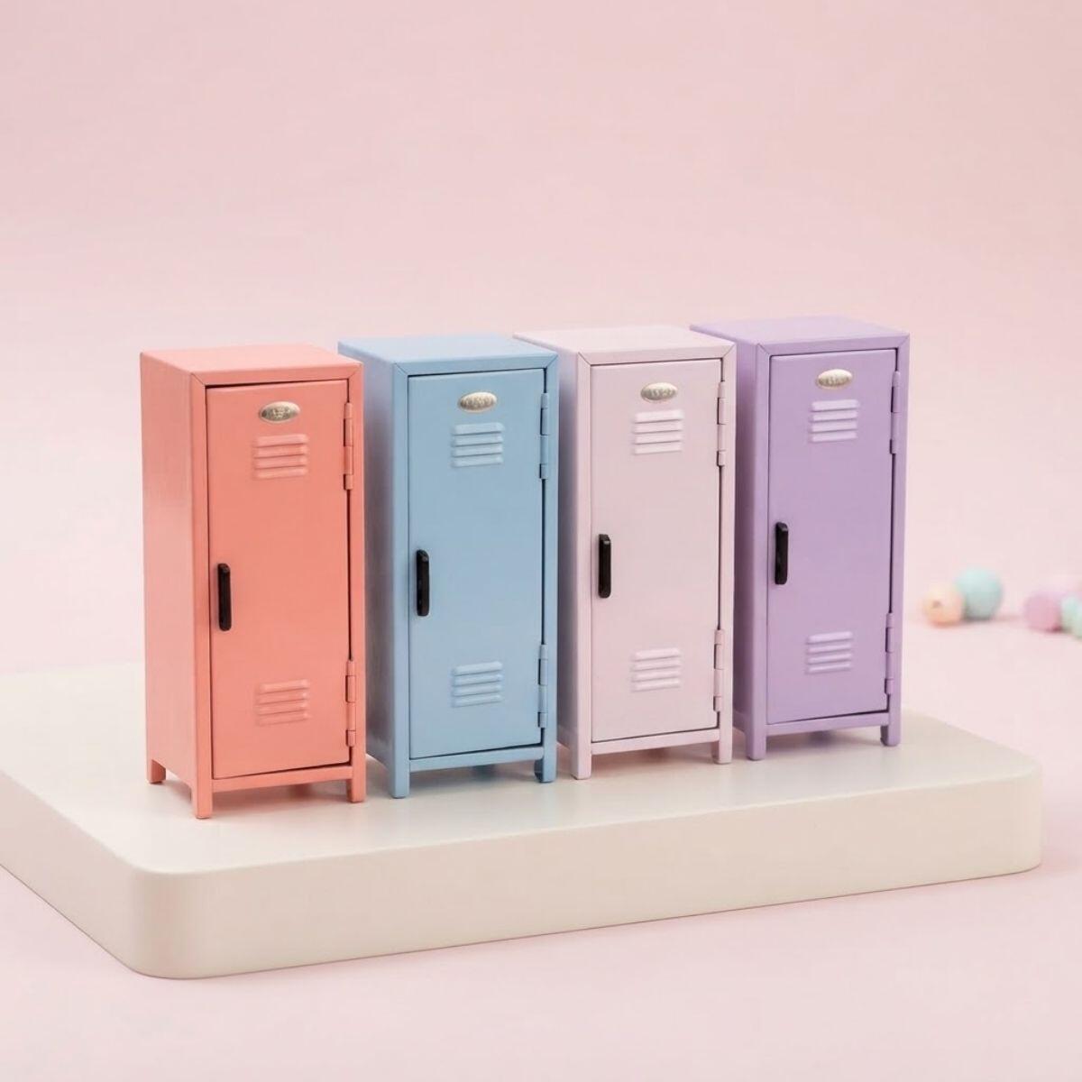 Mini Locker color pastel (candado y estantes) 27x11xx11cm