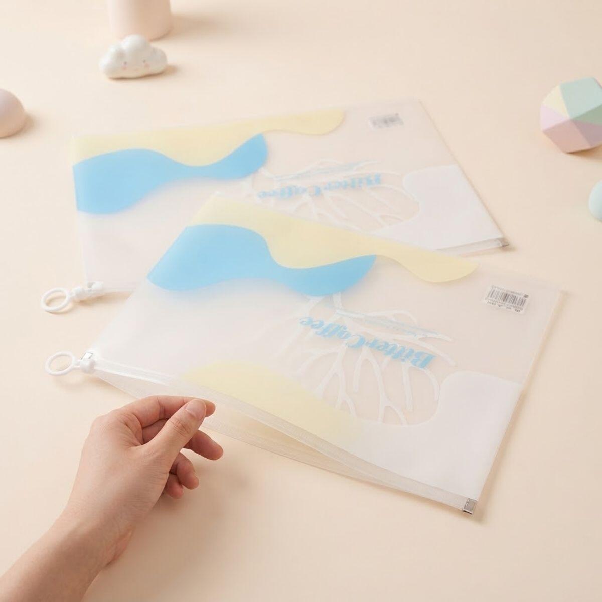 Sobre A4 Diseño Onda - color pastel c/cierra facil