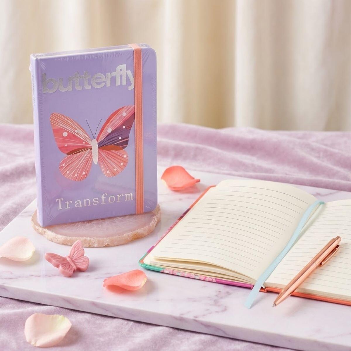 Libreta A6 Butterfly - 80 hojas rayadas