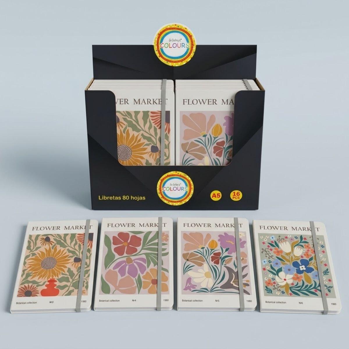 Libreta A5 Flower Market- 80 hojas rayadas