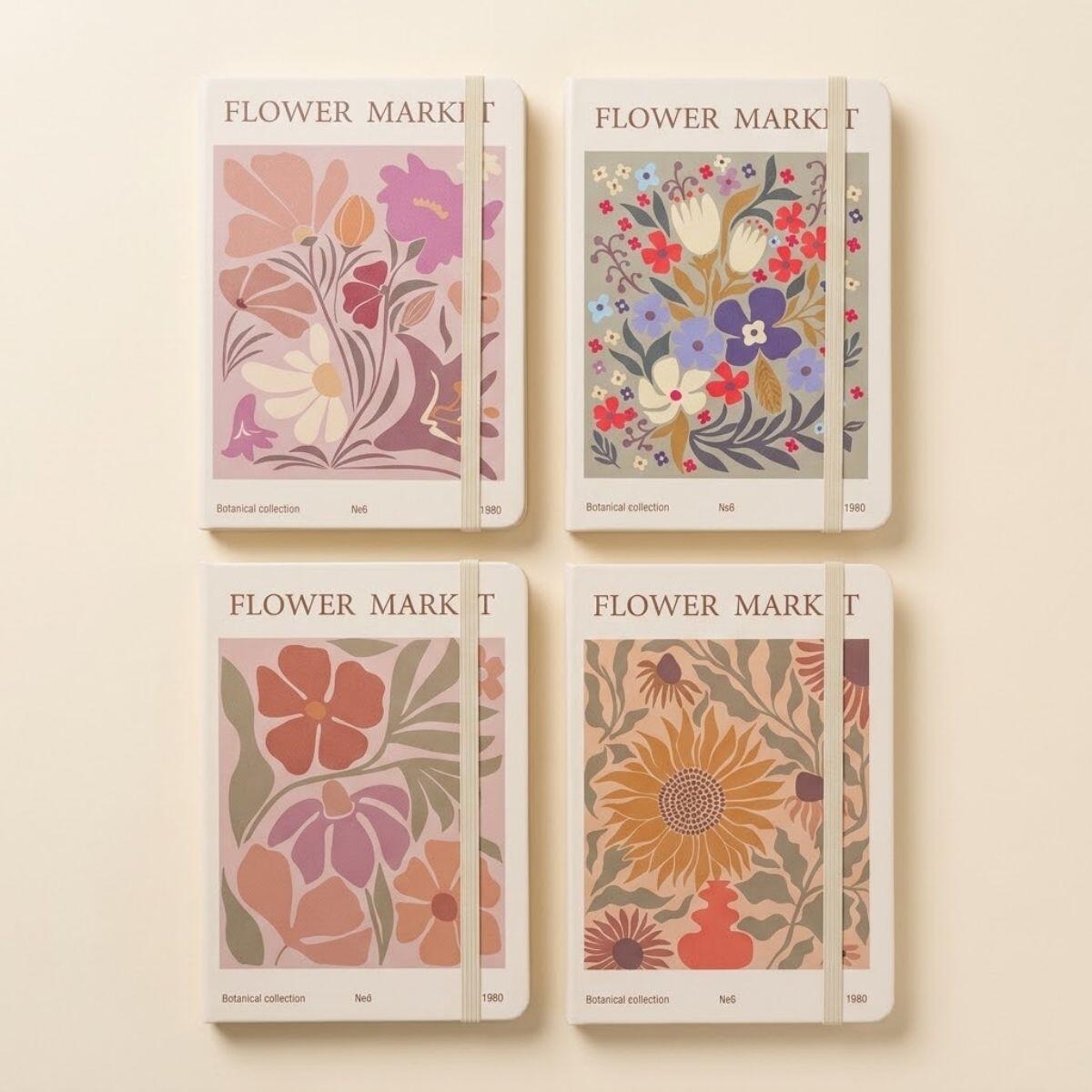 Libreta A6 Flower Market- 80 hojas rayadas