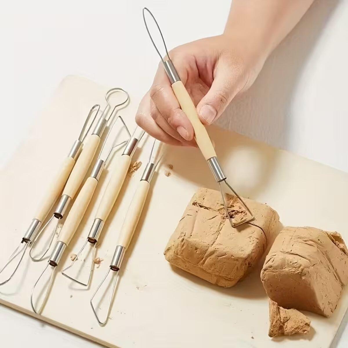 Set para esculpir cerámica Doble punta  x 6 unidades