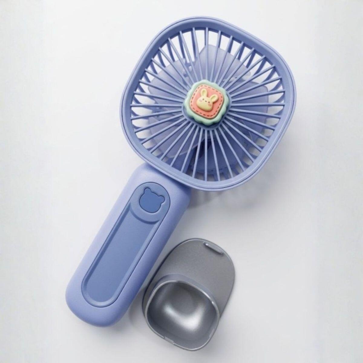 Ventilador Mini color pastel 3 Velocidades + cable USB + base
