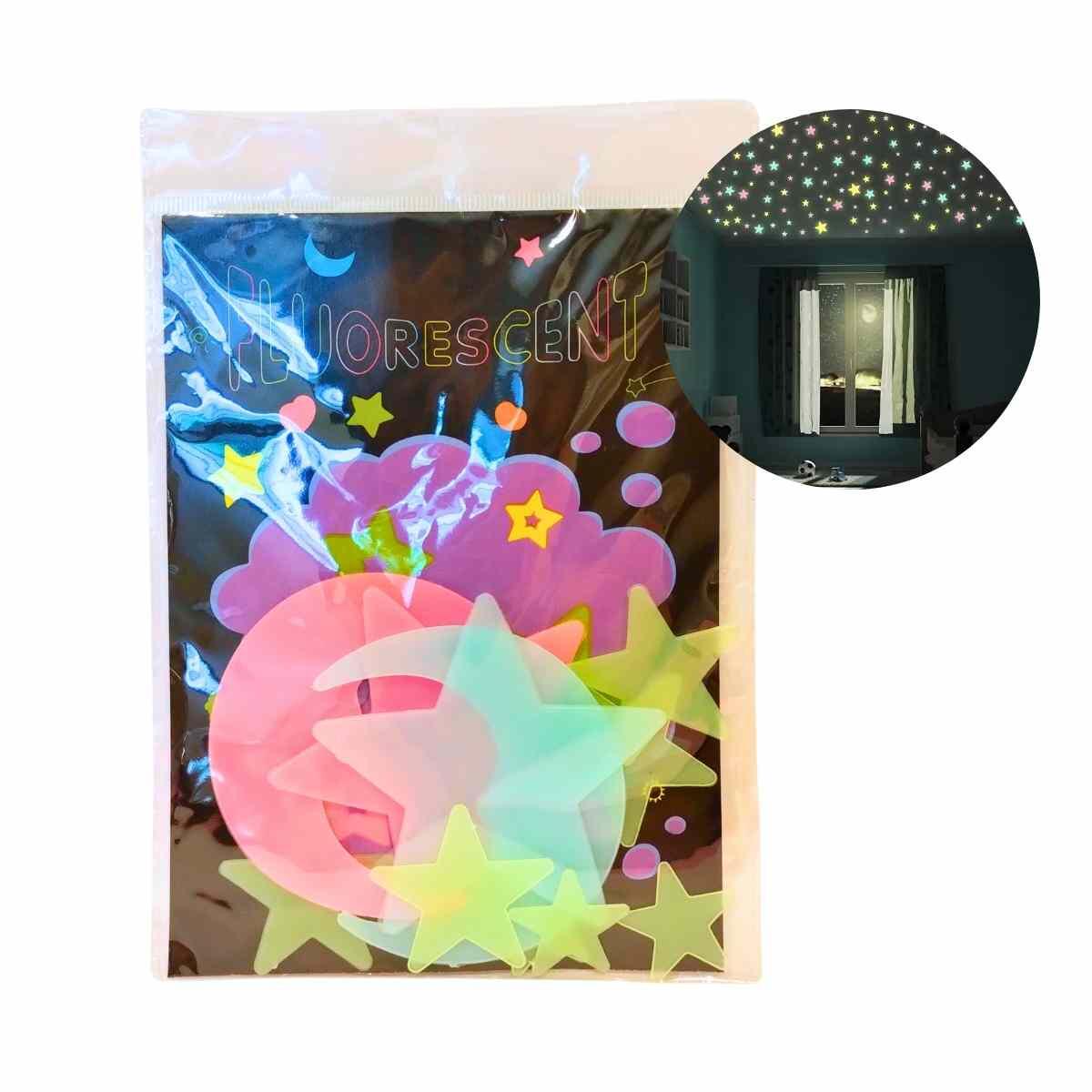 Stocker Glow in the dark Esterllas grandes pastel