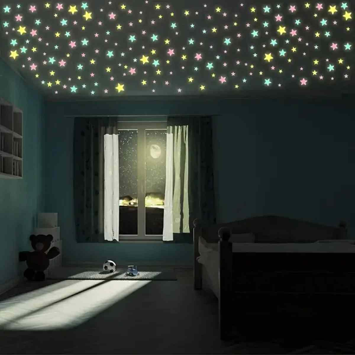 Stocker Glow in the dark Esterllas grandes pastel