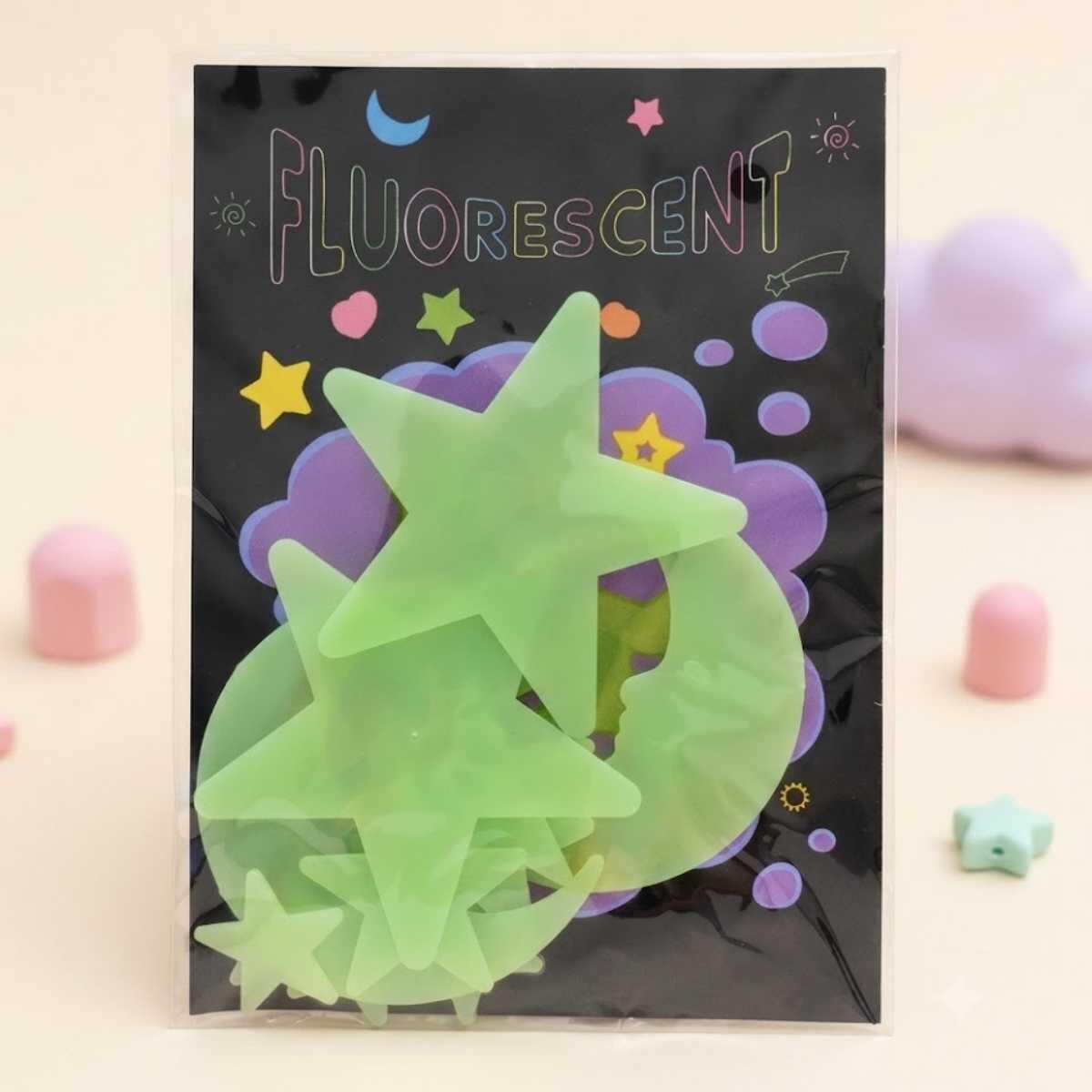 Sticker Glow in the dark Luna y Estrellas