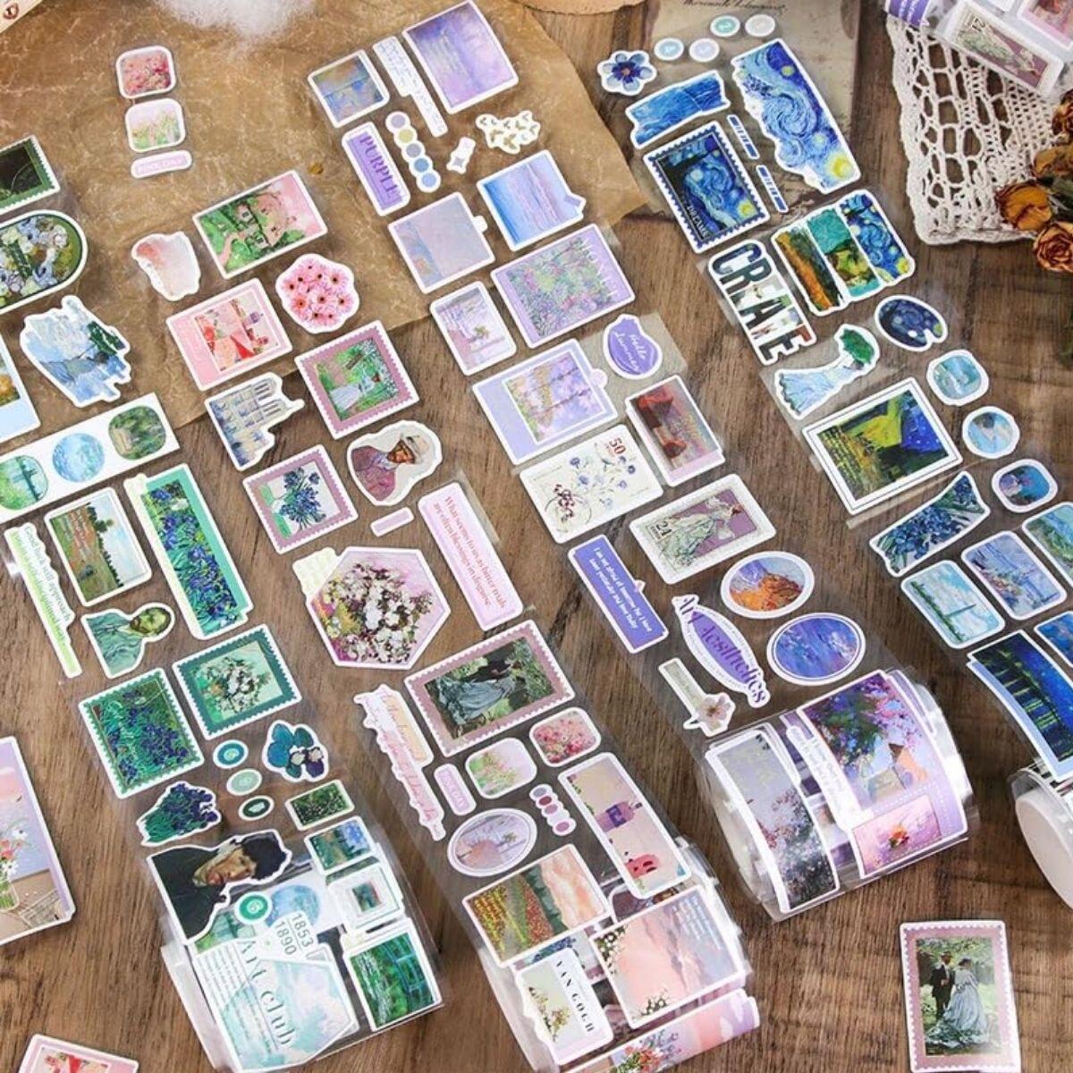 Stickers Van Gogh/Monet en cinta de 1.9mts