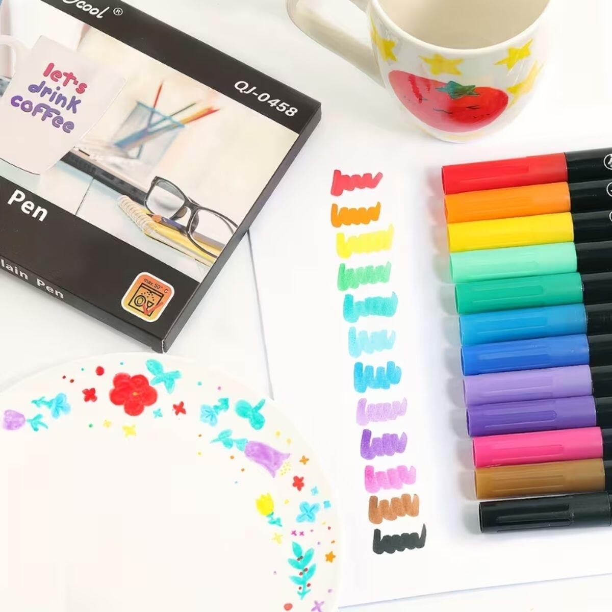 Marcadores para ceramica x 12 colores