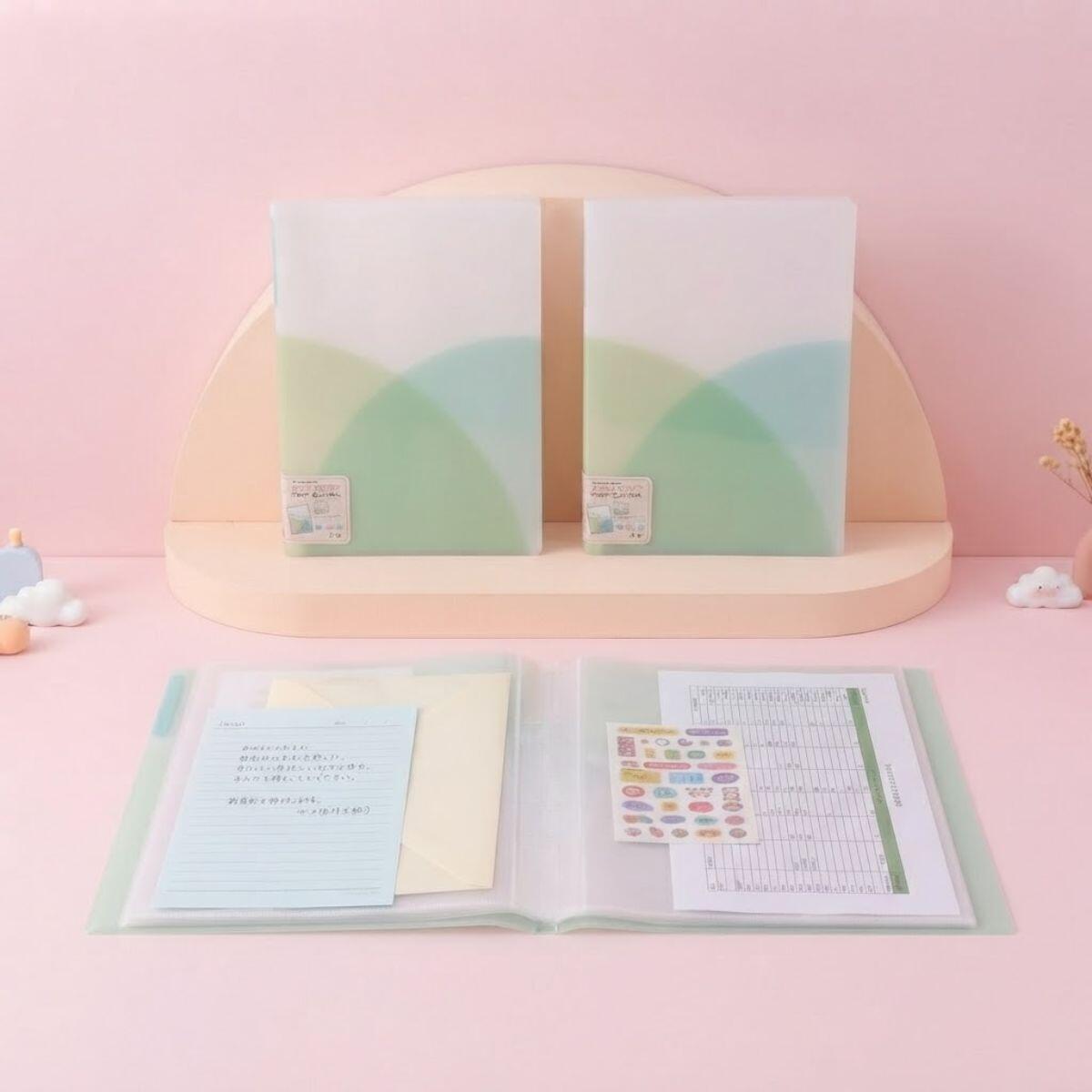 Carpeta A4 color pastel y blanco - 20 folios 