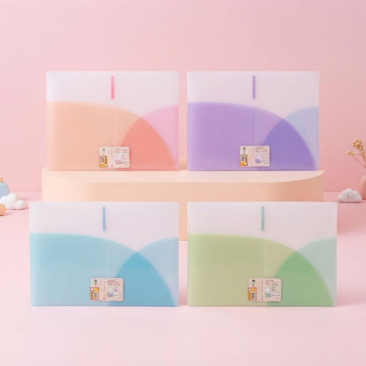 Carpeta A4 color pastel y blanco - 20 folios 