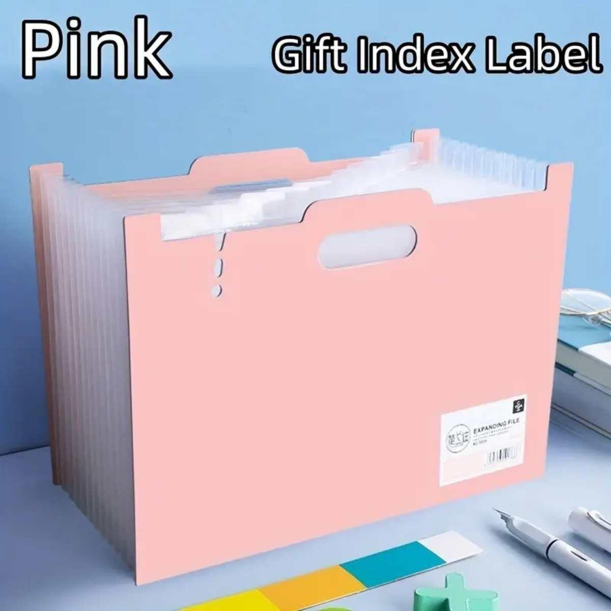 Carpeta archivo expandible A4 color pastel - 13 divisiones